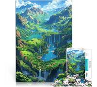 Puzzle 2000 pezzi per adolescenti Paesaggio della valle delle cascate Giocattoli fai da te Migliorare l'amore tra le coppie 70x100cm