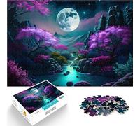 Puzzle 2000 pezzi per adolescenti Paesaggio di luna piena Giocattolo educativo per l'apprendimento Giocattoli per la decorazione della casa 70x100cm