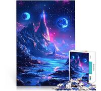 Puzzle 2000 pezzi per adolescenti Paesaggio montano fantasy, spazio, luna, pianeti Giochi divertenti Migliorare l'amore tra le coppie 70x100cm