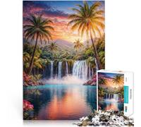 Puzzle 2000 pezzi per adolescenti Paradiso al tramonto Giocattolo educativo intellettuale decomprimente con poster abbinato e foglio di quiz 70x100cm