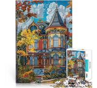 Puzzle 2000 pezzi per adolescenti Pittura di case vittoriane Allena il tuo cervello e le tue mani Gioco educativo per compleanno e Natale 70x100cm