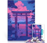 Puzzle 2000 pezzi per adolescenti Porta Torii Lofi Rosa Retro Riduzione dello stress interessante Gioco educativo per compleanno e Natale 70x100cm