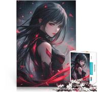 Puzzle 2000 pezzi per adolescenti Ragazza anime con energia rossa Divertimento in famiglia Migliorare l'amore tra le coppie 70x100cm