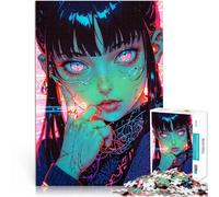 Puzzle 2000 pezzi per adolescenti Ragazza anime giocosa al neon Gioco intellettuale giocattolo Migliorare l'amore tra le coppie 70x100cm