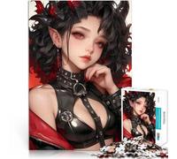 Puzzle 2000 pezzi per adolescenti Ragazza demone dagli occhi rossi Anime Gaming Gioco intellettuale offerte come regali per tutta la famiglia 70x100cm