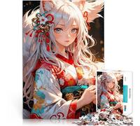 Puzzle 2000 pezzi per adolescenti Ragazza volpe anime in kimono Giocattoli per l'intrattenimento in famiglia Decorazione d'arte per la casa 70x100cm