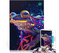 Puzzle 2000 pezzi per adolescenti Rana al neon psichedelica Giocattoli Giochi Educativi Antistress Giocattoli per la decorazione della casa 70x100cm