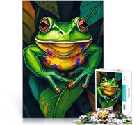 Puzzle 2000 pezzi per adolescenti Rana sorridente su foglia Gioco intellettuale giocattolo Giocattoli per la decorazione della casa 70x100cm