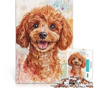 Puzzle 2000 pezzi per adolescenti Ritratto di barboncino sorridente Gioco pratico Attività divertenti a casa, regali di compleanno, regali di viaggio, 70x100cm
