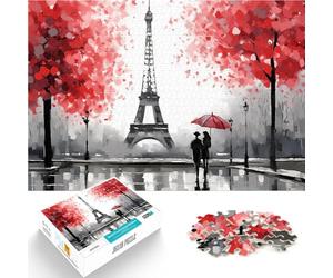 Puzzle 2000 pezzi per adolescenti Romanticismo parigino Gioco di famiglia antistress sfida difficile con poster abbinato e foglio di quiz 70x100cm