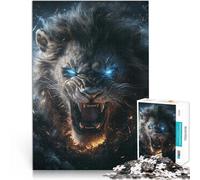 Puzzle 2000 pezzi per adolescenti Ruggito del leone infuocato~ Riduzione dello stress interessante Lista dei desideri con Babbo Natale 70x100cm