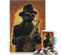 Puzzle 2000 pezzi per adolescenti Sassofonista originale del gatto Assemblaggio del modello Gioco educativo per compleanno e Natale 70x100cm