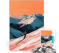 Puzzle 2000 pezzi per adolescenti Sciatore nel paesaggio montano Gioco rompicapo Attività divertenti a casa, regali di compleanno, regali di viaggio, 70x100cm
