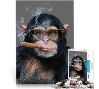 Puzzle 2000 pezzi per adolescenti Sigaro Hipster Scimpanzé Gioco impegnativo e gioco in famiglia Lista dei desideri con Babbo Natale 70x100cm