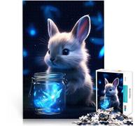 Puzzle 2000 pezzi per adolescenti Simpatico coniglio luminoso Gioco intellettuale giocattolo Lista dei desideri con Babbo Natale 70x100cm