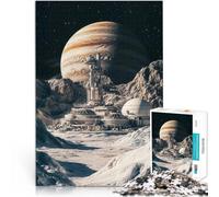 Puzzle 2000 pezzi per adolescenti Stazione spaziale sulla luna di Giove Sfida difficile Attività divertenti a casa, regali di compleanno, regali di viaggio, 70x100cm