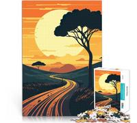 Puzzle 2000 pezzi per adolescenti Strada del tramonto Giocattoli educativi per l'apprendimento Giochi per famiglie Un'opera d'arte 70x100cm