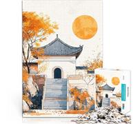 Puzzle 2000 pezzi per adolescenti Tempio d'autunno Antistress Vacanza in patria Uccidere il tempo Giocattoli per la decorazione della casa 70x100cm