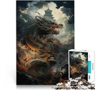 Puzzle 2000 pezzi per adolescenti Tempio giapponese del drago Riduzione dello stress interessante Migliorare l'amore tra le coppie 70x100cm