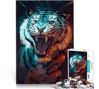 Puzzle 2000 pezzi per adolescenti Tigre ruggente Difficile da completare ma divertente e umoristico è ideale come regalo per tutta la famiglia 70x100cm