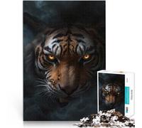 Puzzle 2000 pezzi per adolescenti Tigre selvaggia di Halloween Gioco intellettuale giocattolo con poster abbinato e foglio di quiz 70x100cm