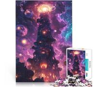 Puzzle 2000 pezzi per adolescenti Torre Cosmica Spazio Nebulosa Pianeti Cielo Taglio di precisione Adatto per la decorazione del desktop 70x100cm