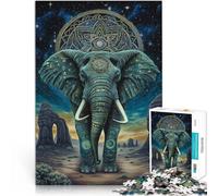Puzzle 2000 pezzi per adolescenti Totem elefante Giocattolo educativo intellettuale decomprimente con poster abbinato e foglio di quiz 70x100cm