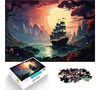 Puzzle 2000 pezzi per adolescenti Tramonto sulla nave pirata Gioco impegnativo e gioco in famiglia offerte come regali per tutta la famiglia 70x100cm