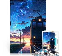 Puzzle 2000 pezzi per adolescenti Treno sotto il cielo stellato Sfida di gioco educativo giocattolo è ideale come regalo per tutta la famiglia 70x100cm