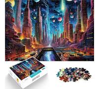 Puzzle 2000 pezzi per adolescenti Trippy City - Skyline psichedelici Giocattoli da gioco Decorazione murale Regali unici per compleanno e Natale 70x100cm