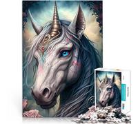 Puzzle 2000 pezzi per adolescenti Unicorno Foresta incantata Sfida di gioco educativo giocattolo Lista dei desideri con Babbo Natale 70x100cm