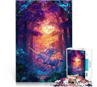 Puzzle 2000 pezzi per adolescenti Unicorno nella foresta incantata Giochi educativi fai da te Decorazioni e regali unici per la casa 70x100cm