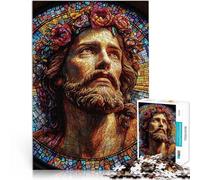 Puzzle 2000 pezzi per adolescenti vetrata di Gesù Difficile da completare ma divertente e umoristico offerte come regali per tutta la famiglia 70x100cm