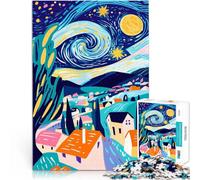 Puzzle 2000 pezzi per adolescenti Vivace visione fauvista della notte stellata Giochi educativi fai da te Migliorare la memoria 70x100cm