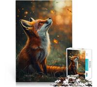 Puzzle 2000 pezzi per adolescenti Volpe che osserva le lucciole Allena il tuo cervello e le tue mani con poster abbinato e foglio di quiz 70x100cm