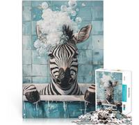 Puzzle 2000 pezzi per adolescenti Zebra in un bagno di schiuma Giocattoli da gioco per regalo di famiglia Regalo per i compleanni 70x100cm