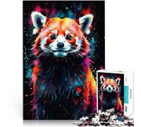 puzzle 2000 pezzi per adulti Acquerello di panda rosso Giocattolo educativo intellettuale decomprimente Migliorare l'amore tra le coppie 70x100cm