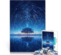 puzzle 2000 pezzi per adulti Albero e riflesso stellato Sfida di gioco educativo giocattolo Lista dei desideri con Babbo Natale 70x100cm