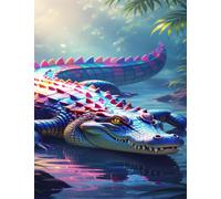 Puzzle 2000 Pezzi per Adulti Animale Coccodrillo, Hobby Rilassante Senza Schermi, Idea Regalo di Classe per Lei o Lui (100x70 cm)