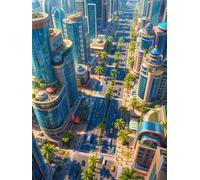Puzzle 2000 pezzi per Adulti Architettura urbana, 100x70cm Puzzle Impossibile e Difficili, Puzzles Decorativo per Soggiorno e Camera, Idea Regalo per Amanti dei Puzzle
