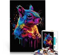 puzzle 2000 pezzi per adulti Arte colorata dello scoiattolo Giocattoli di gioco impegnativi Adatto per la decorazione del desktop 70x100cm