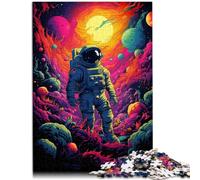 Puzzle 2000 pezzi per adulti astronauta colore spazio gioco educativo sfida giocattolo eccellente regalo per i giochi 27,56 "x 39,37" per adolescenti età 14 anni e più