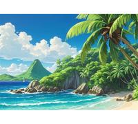 Puzzle 2000 pezzi per Adulti Baia dell'albero di cocco, 100x70cm Puzzle Impossibile e Difficili, Puzzles Decorativo per Soggiorno e Camera, Idea Regalo per Amanti dei Puzzle
