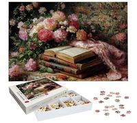 Puzzle 2000 Pezzi per Adulti Bambini, Puzzle Fiore in Legno per Adulti, Puzzles Libro Impegnativi, Giochi Educativo per Famiglie, Rompecapo con Scatola per Decorazioni Casa, Donna Regalo Natale H-1908