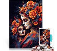 Puzzle 2000 pezzi per adulti Bellezza del Giorno dei Morti Fatto di carta，per età 14+ Giochi educativi per adulti e adolescenti Regali di compleanno di Natale。misurare：70x100cm/27.5x39.3pollice