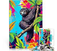 puzzle 2000 pezzi per adulti Bradipo nell'arte della giungla giocattoli educativi per l'apprendimento Lista dei desideri con Babbo Natale 70x100cm