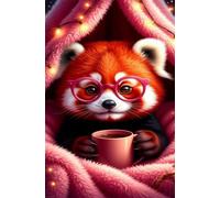 Puzzle 2000 Pezzi per Adulti Caffè Panda Rosso, Hobby Rilassante Senza Schermi, Idea Regalo di Classe per Lei o Lui (100x70 cm)