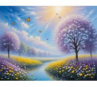 Puzzle 2000 pezzi per Adulti Campi da sogno, 100x70cm Puzzle Impossibile e Difficili, Puzzles Decorativo per Soggiorno e Camera, Idea Regalo per Amanti dei Puzzle