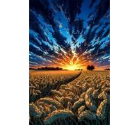 Puzzle 2000 Pezzi per Adulti Campo Grano All'Alba, Hobby Rilassante Senza Schermi, Idea Regalo di Classe per Lei o Lui (100x70 cm)