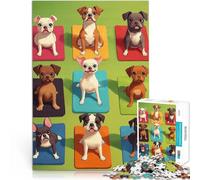 puzzle 2000 pezzi per adulti Cani che fanno yoga Giocattolo educativo intellettuale decomprimente Adatto per la decorazione del desktop 70x100cm